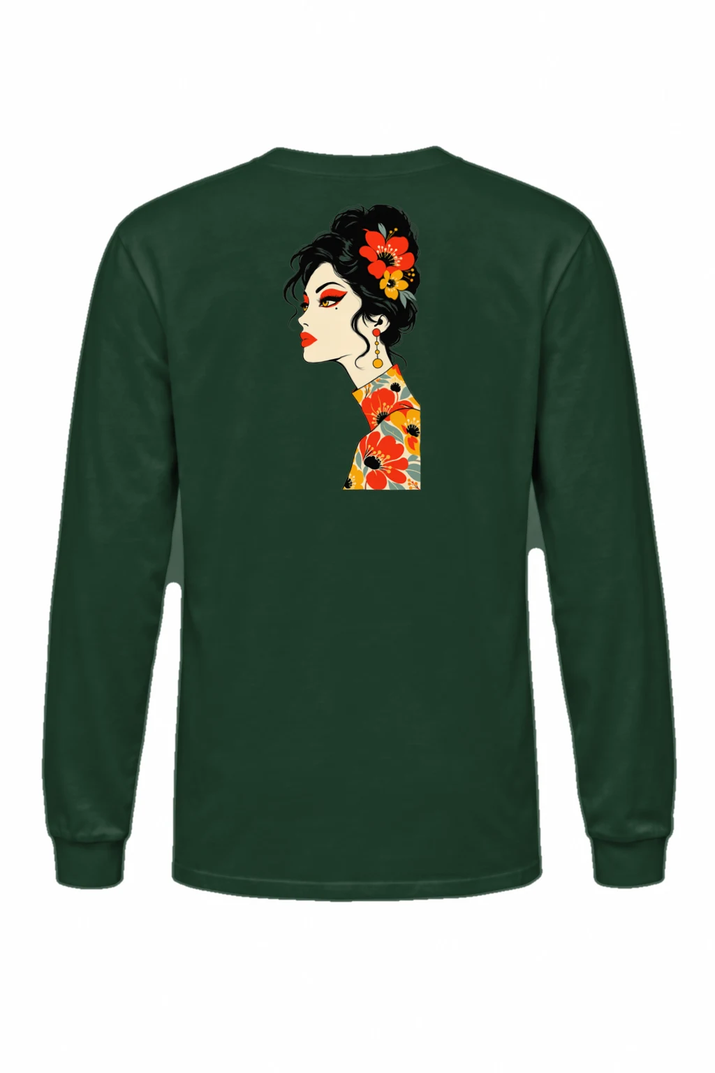 "Floral Kimono Muse" Unisex Longsleeve T-shirt | Gildan 2400