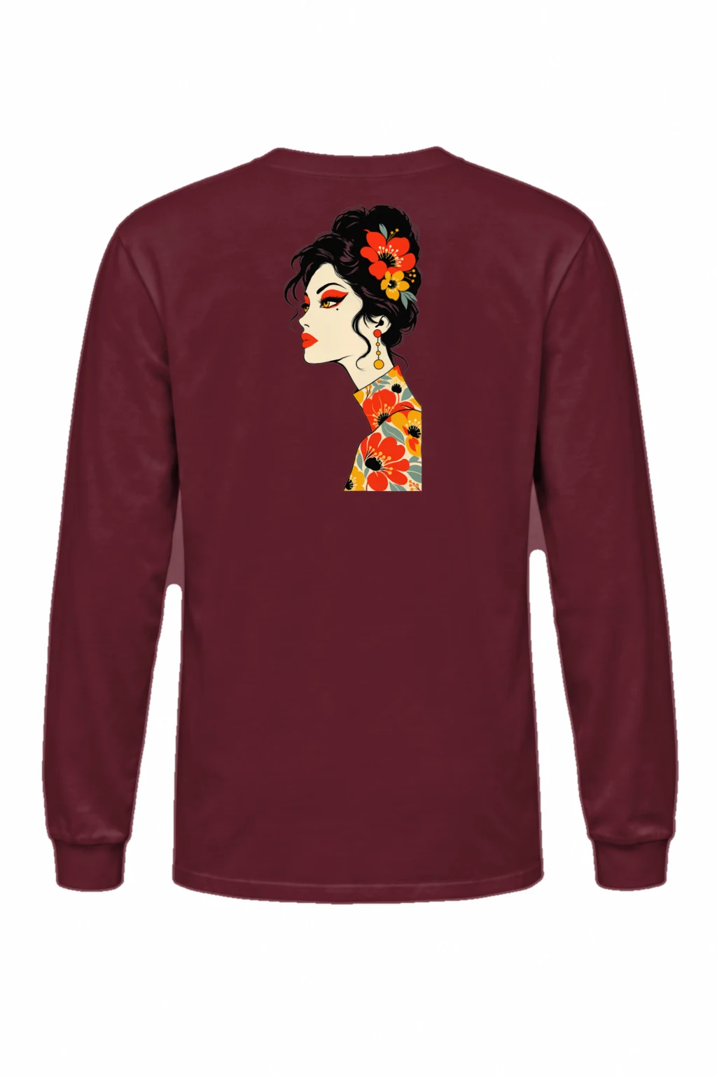 "Floral Kimono Muse" Unisex Longsleeve T-shirt | Gildan 2400
