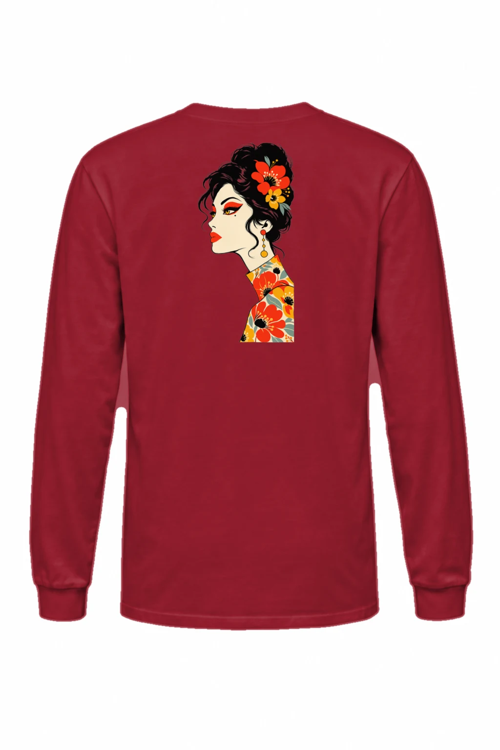 "Floral Kimono Muse" Unisex Longsleeve T-shirt | Gildan 2400