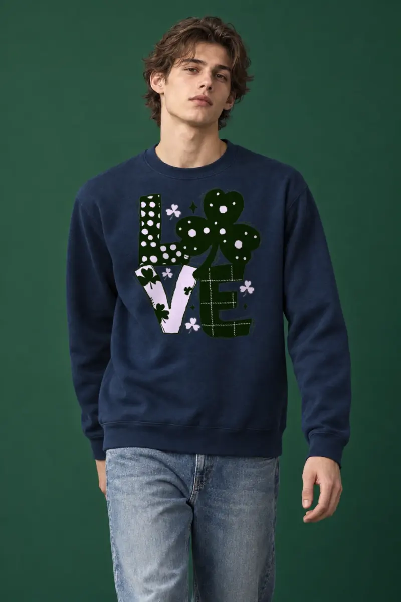 "Floral Love" Heavy Blend Unisex Crewneck Sweatshirt