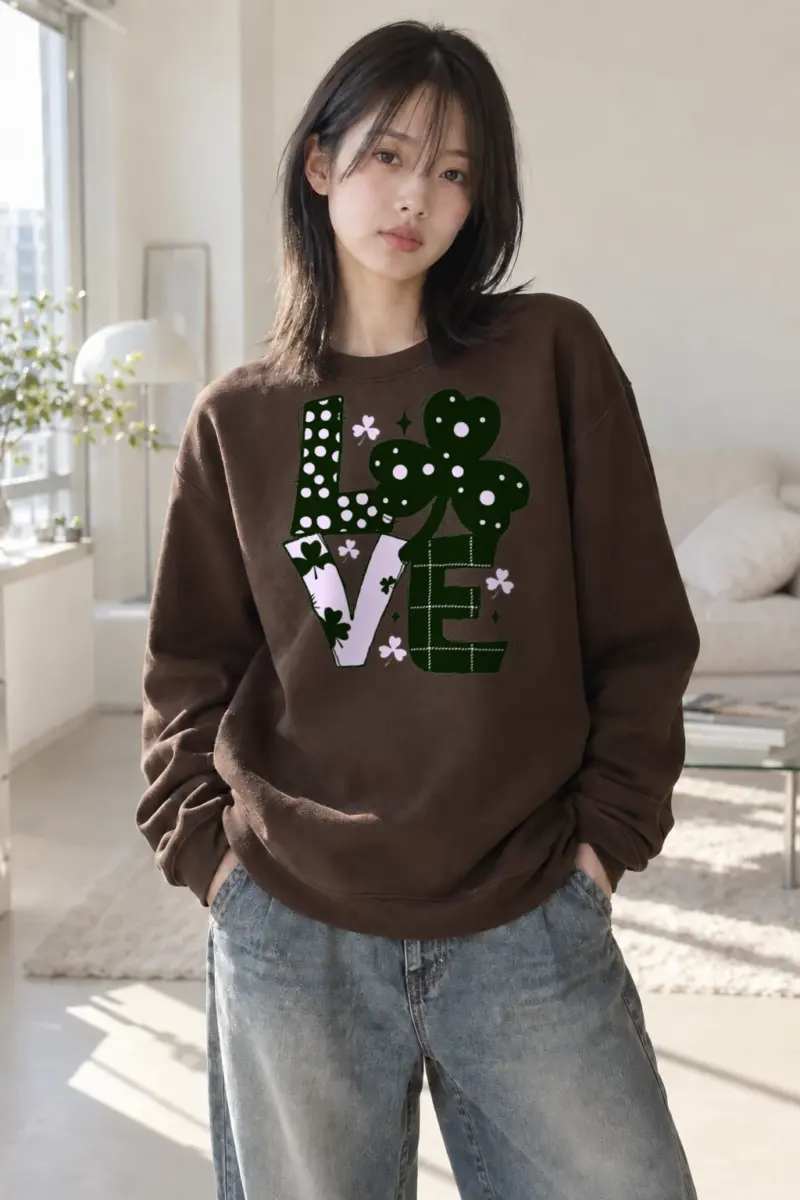 "Floral Love" Heavy Blend Unisex Crewneck Sweatshirt | Gildan 18000