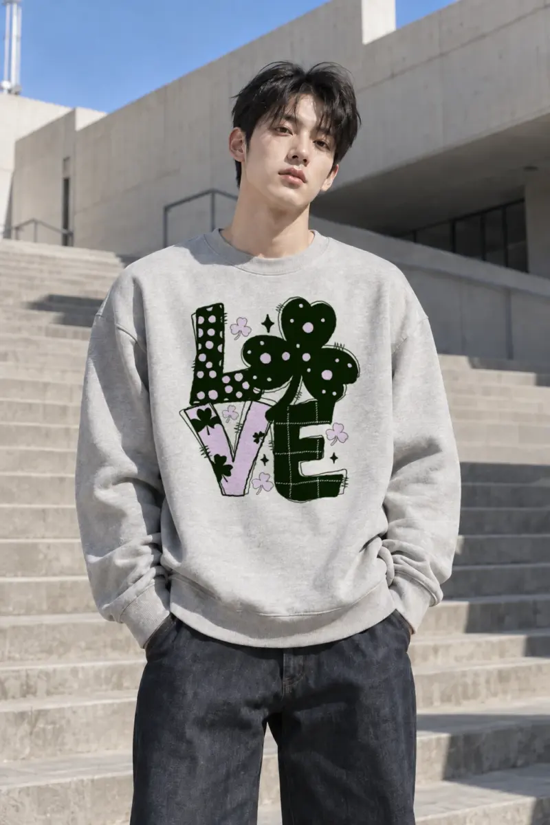 “Floral Love” Heavy Blend Unisex Crewneck Sweatshirt | Gildan 18000