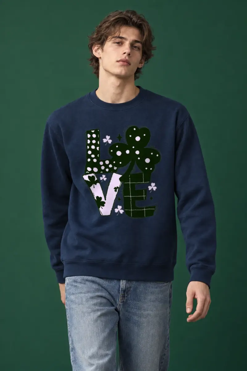 "Floral Love" Heavy Blend Unisex Crewneck Sweatshirt