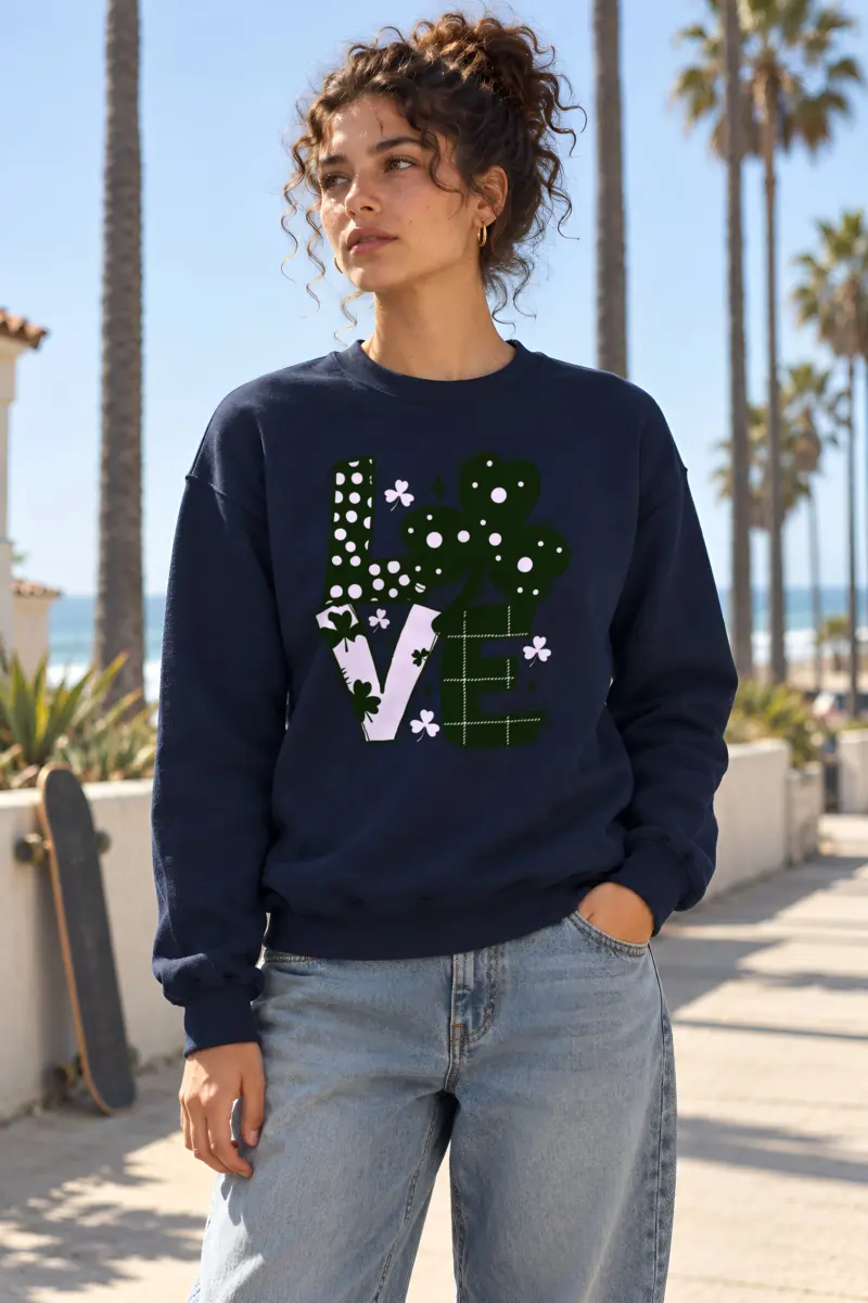 "Floral Love" Heavy Blend Unisex Crewneck Sweatshirt