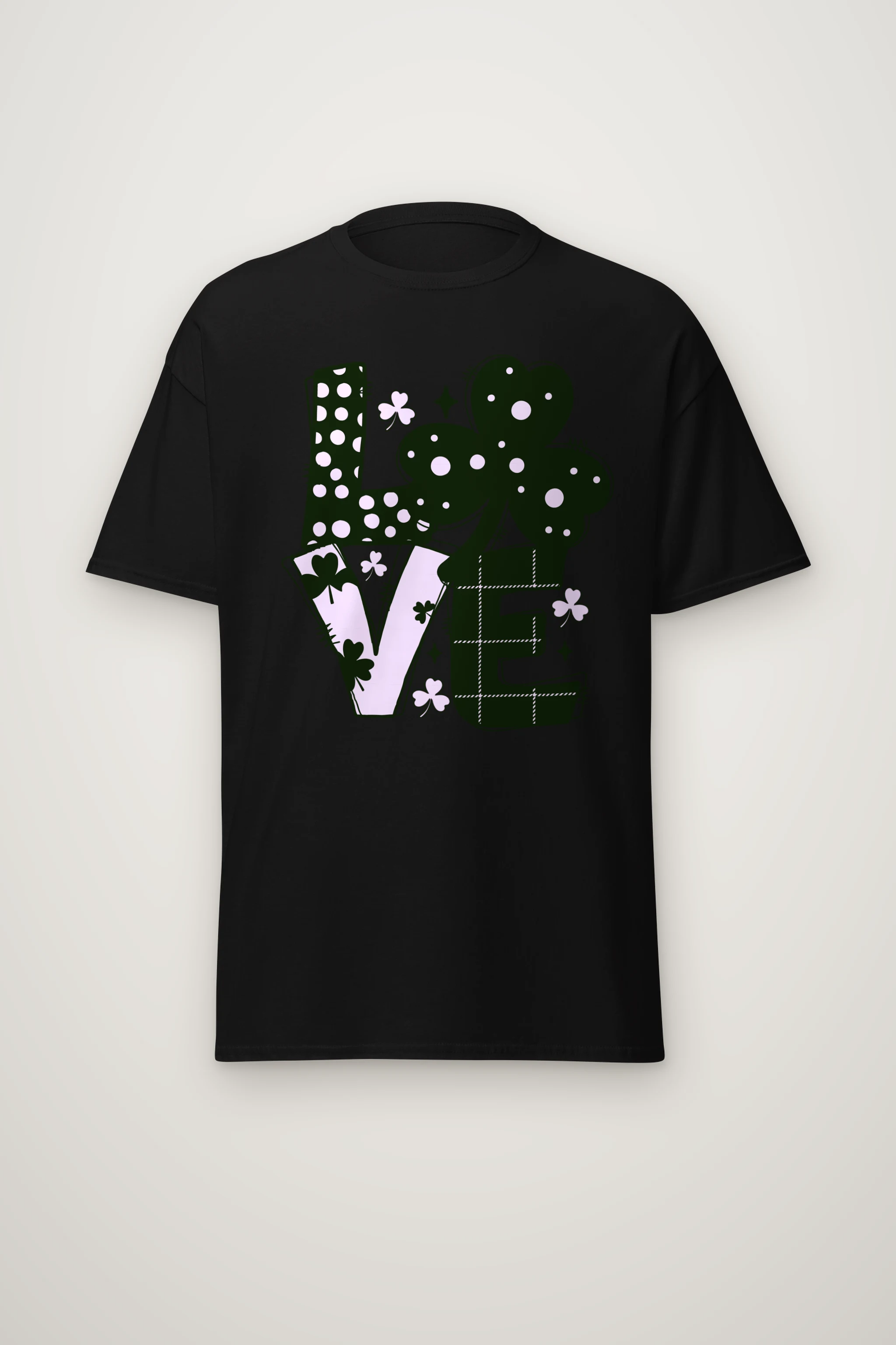 "Floral Love Lettering" Heavyweight Unisex Crewneck T-shirt