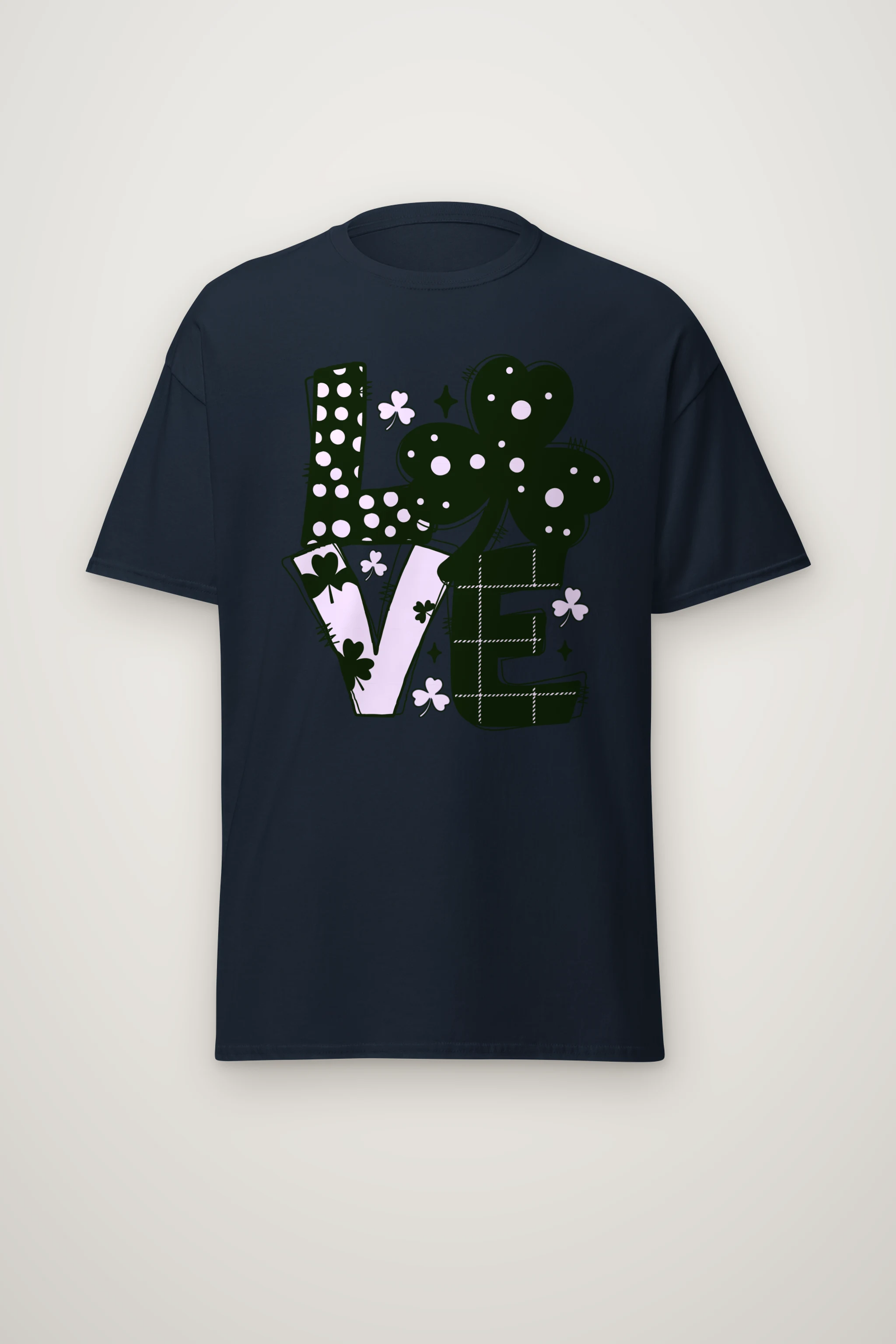 "Floral Love Lettering" Heavyweight Unisex Crewneck T-shirt