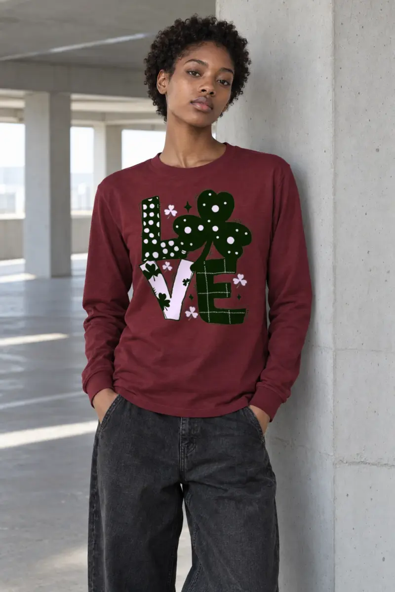 "Floral Love Lettering" Unisex Longsleeve T-shirt | Gildan 2400