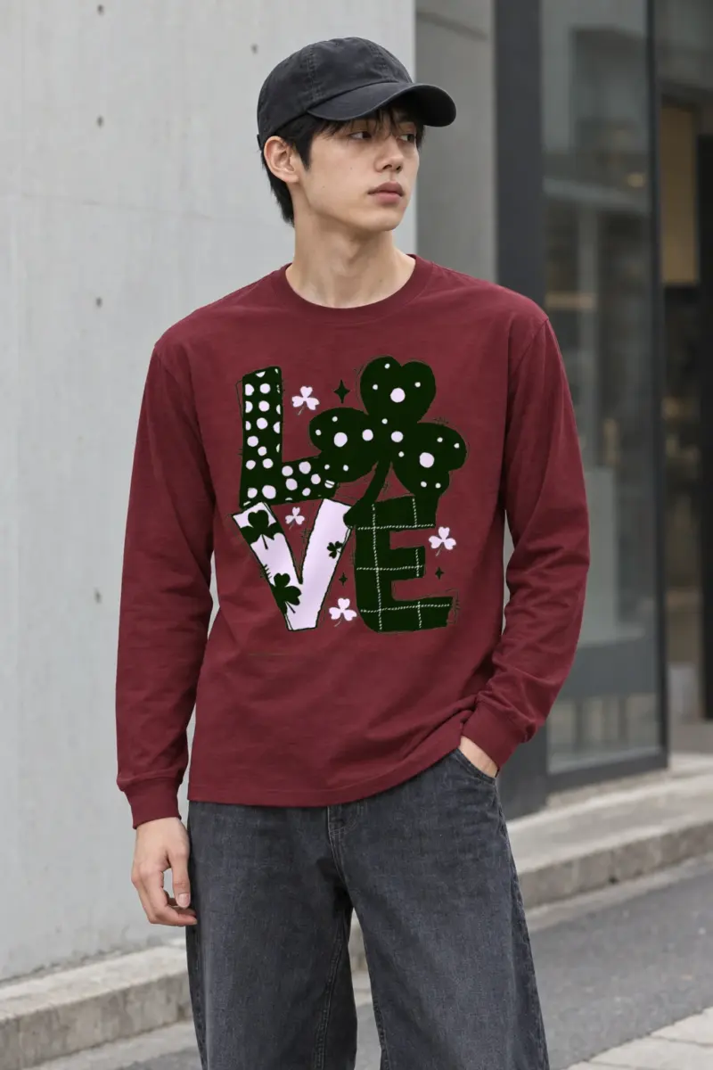"Floral Love Lettering" Unisex Longsleeve T-shirt | Gildan 2400