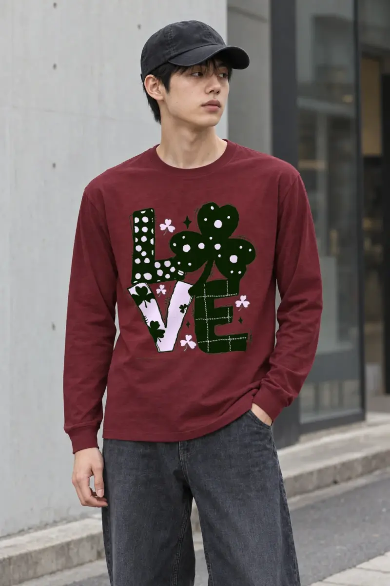 "Floral Love Lettering" Unisex Longsleeve T-shirt