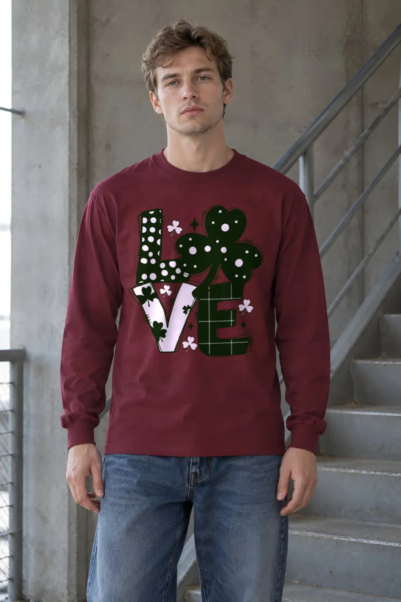 "Floral Love Lettering" Unisex Longsleeve T-shirt