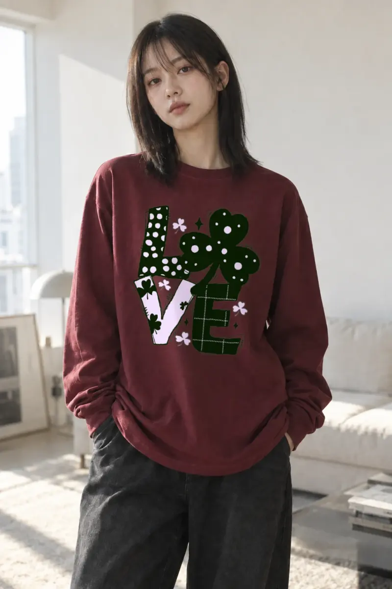 "Floral Love Lettering" Unisex Longsleeve T-shirt | Gildan 2400