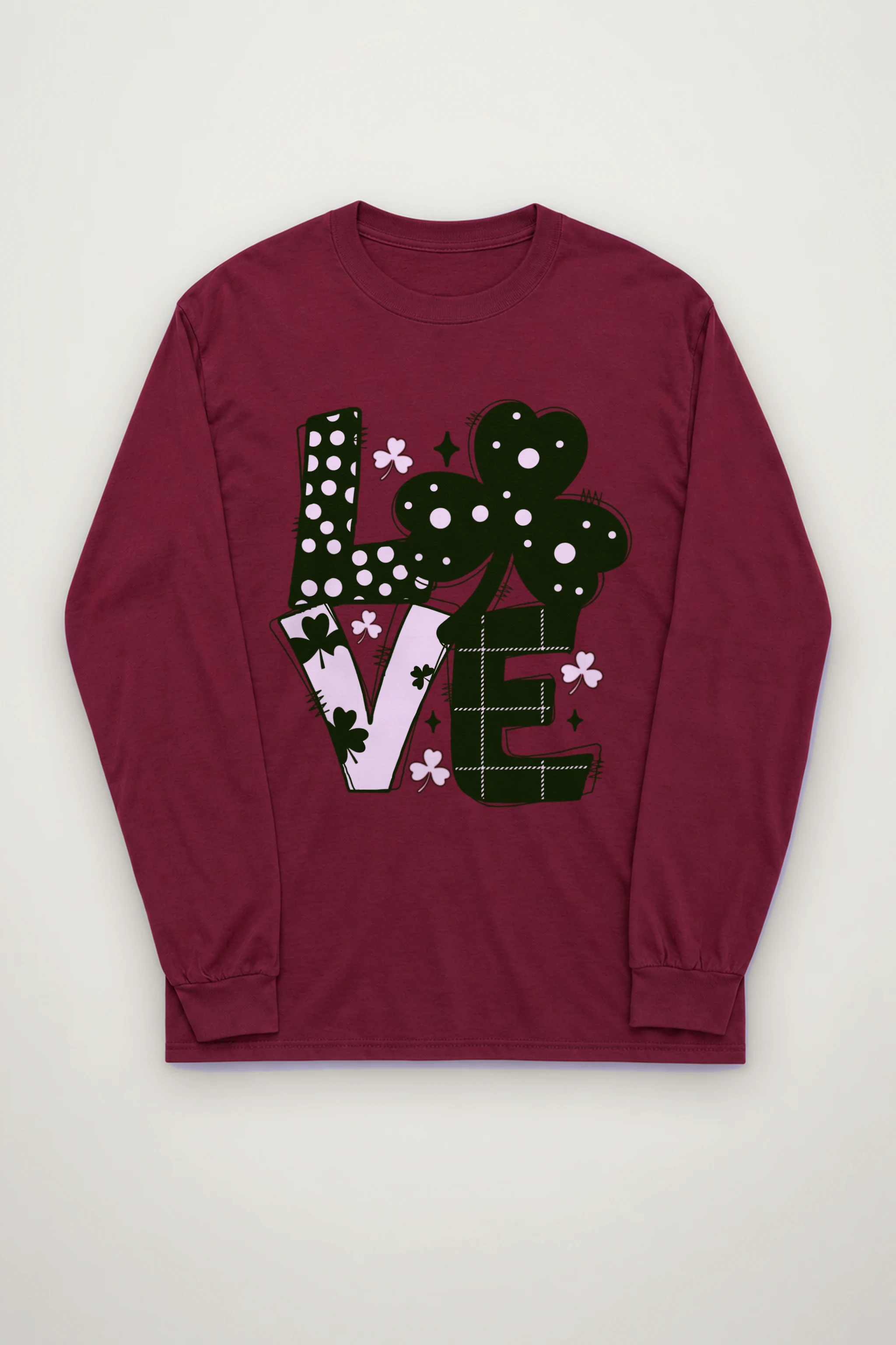"Floral Love Lettering" Unisex Longsleeve T-shirt