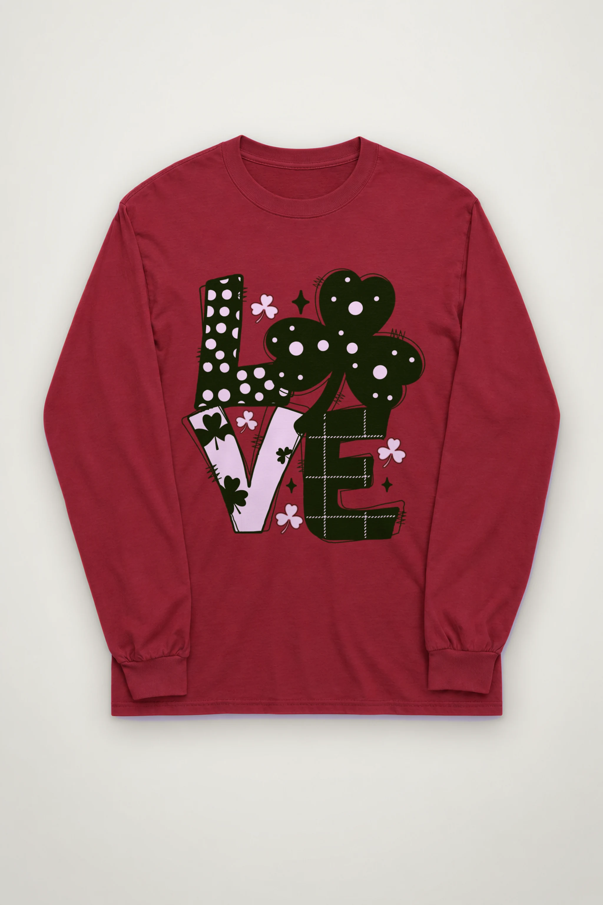 "Floral Love Lettering" Unisex Longsleeve T-shirt