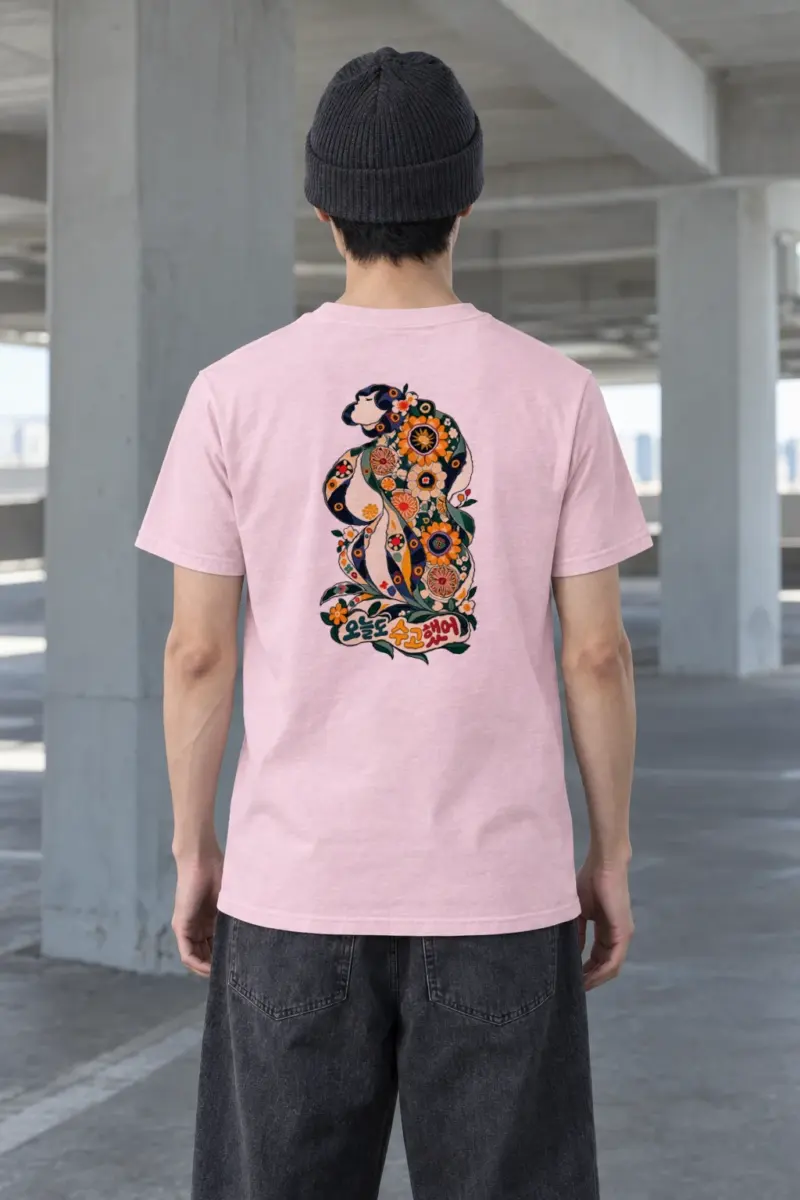 "Floral Profile" Heavyweight Unisex Crewneck T-shirt