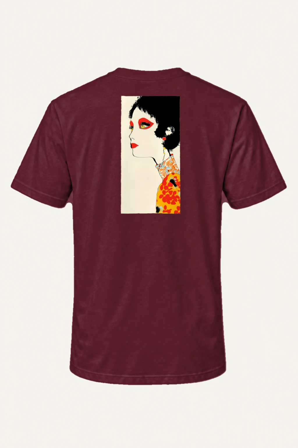 "Floral Profile Pop" Heavyweight Unisex Crewneck T-shirt | Gildan 5000