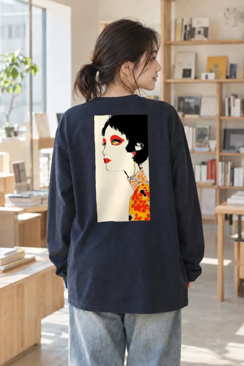 “Floral Profile” Unisex Longsleeve T-shirt | Gildan 2400