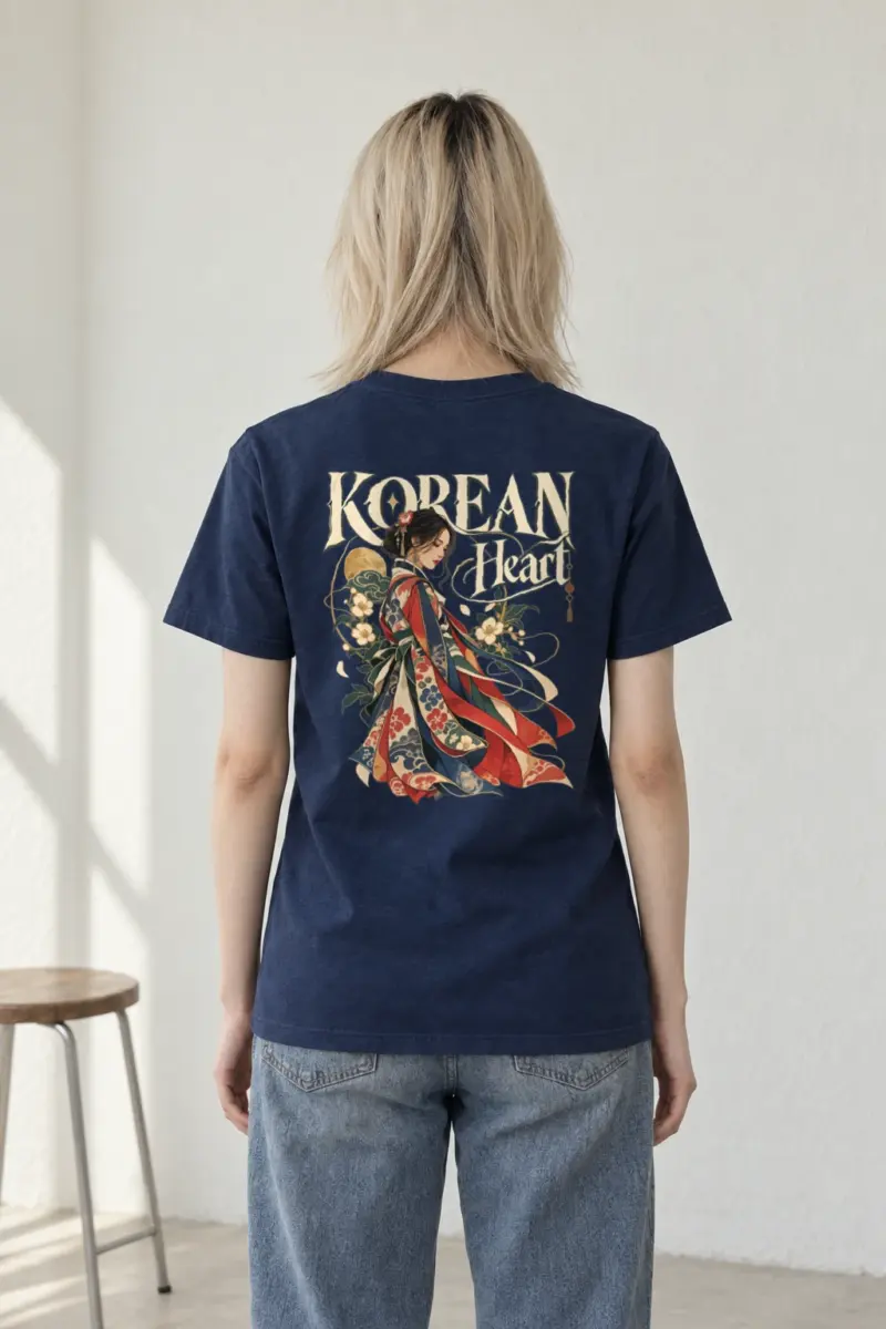 "Floral Robe Woman" Heavyweight Unisex Crewneck T-shirt