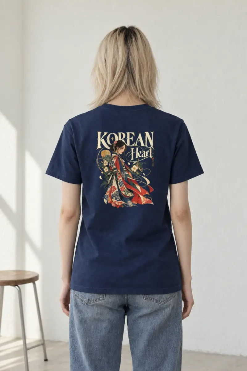 "Floral Robe Woman" Heavyweight Unisex Crewneck T-shirt