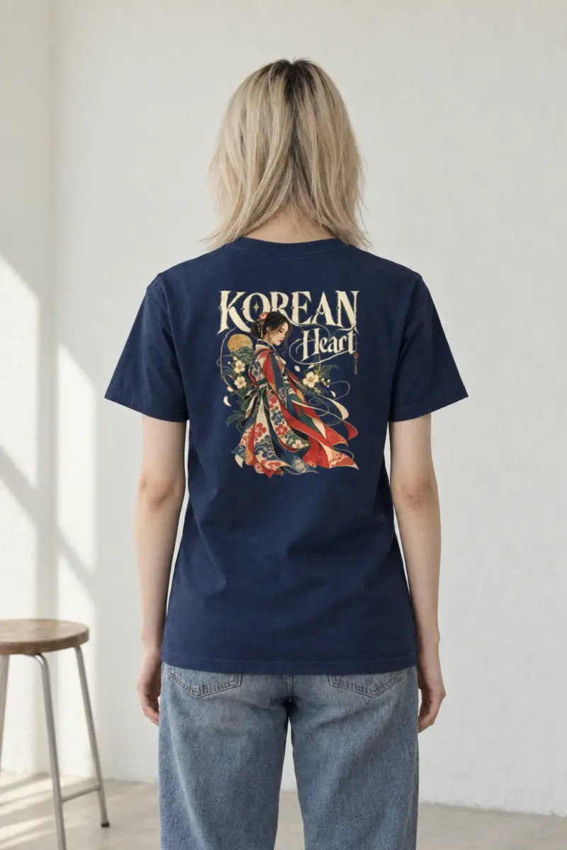 "Floral Robe Woman" Heavyweight Unisex Crewneck T-shirt