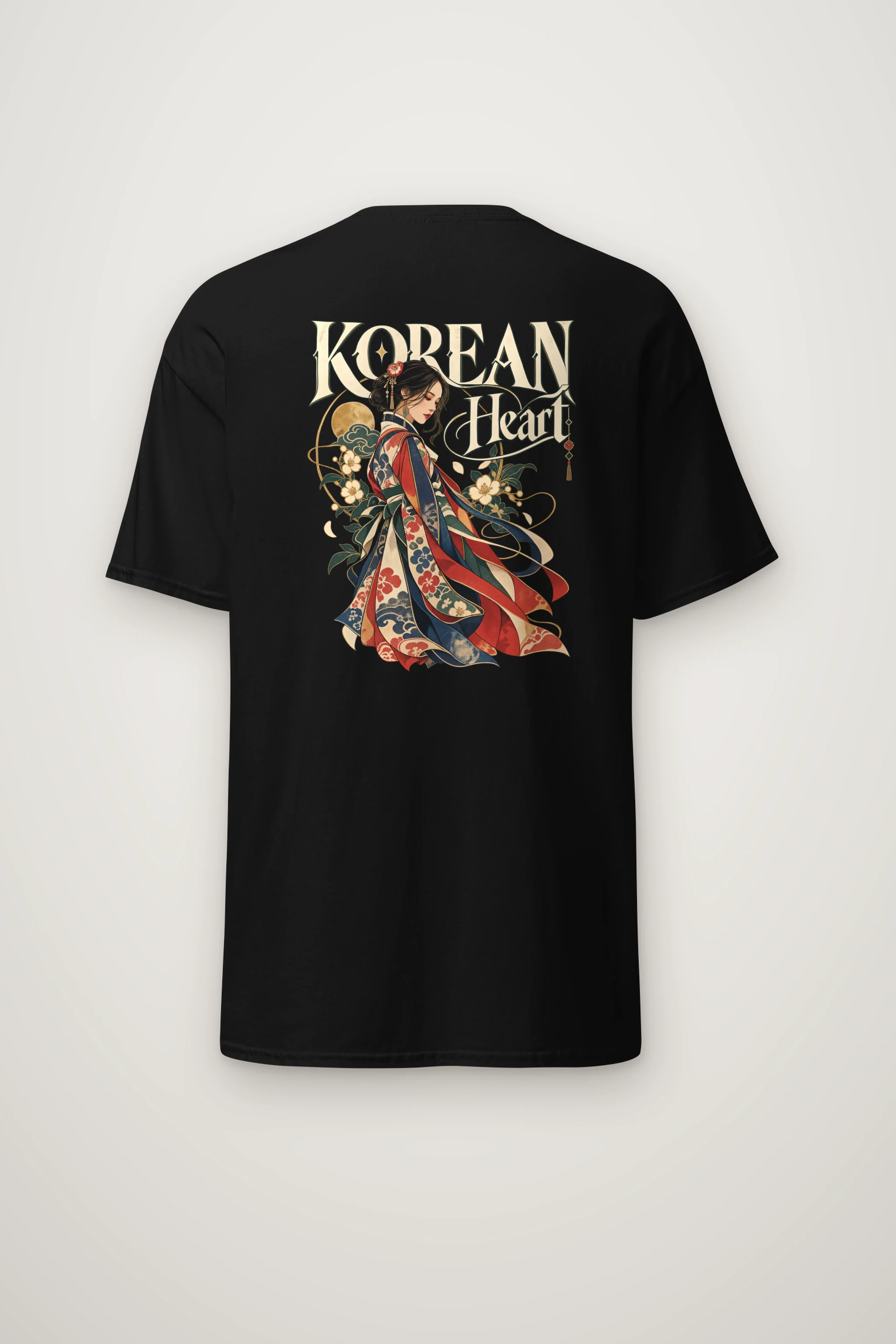 "Floral Robe Woman" Heavyweight Unisex Crewneck T-shirt