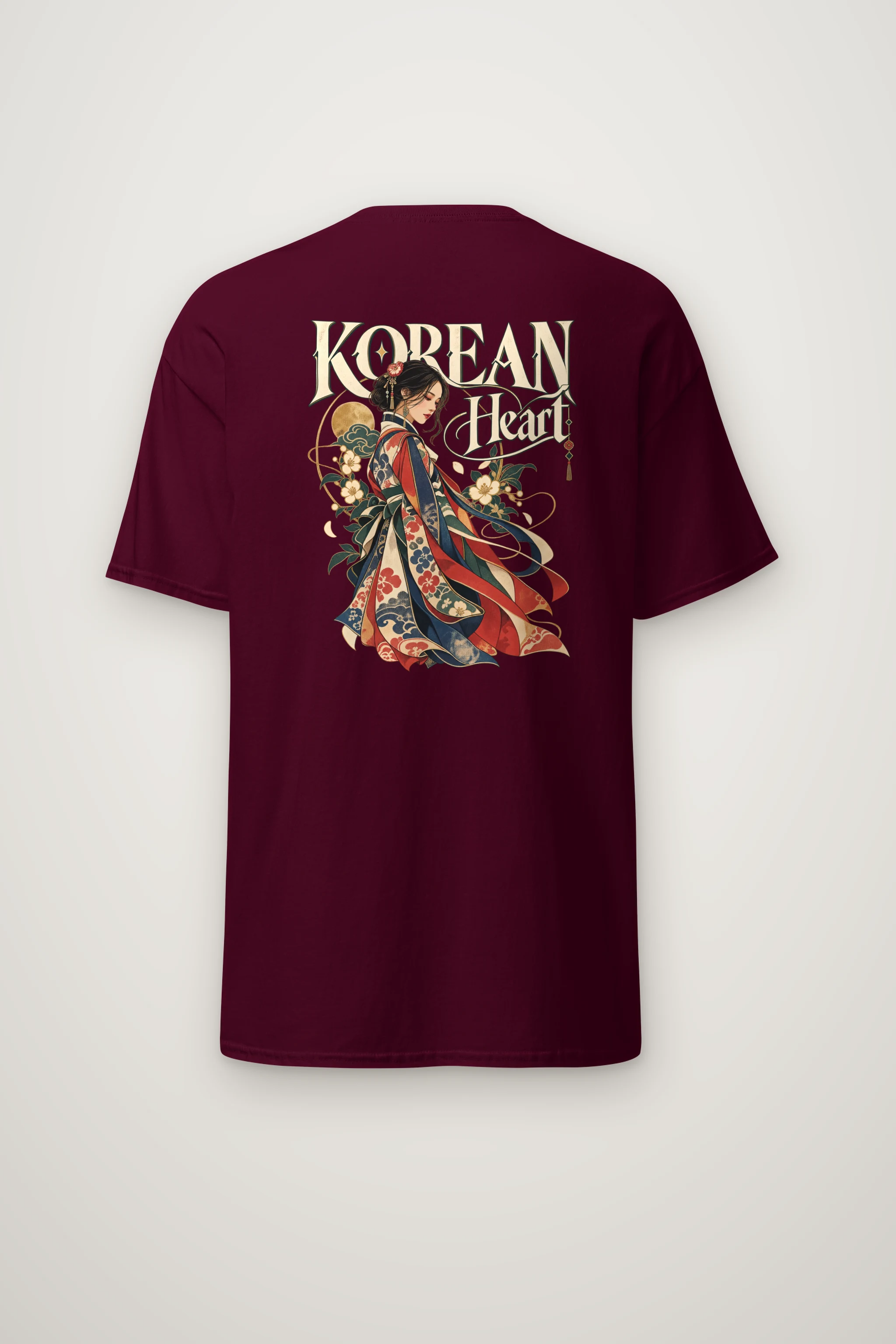 "Floral Robe Woman" Heavyweight Unisex Crewneck T-shirt