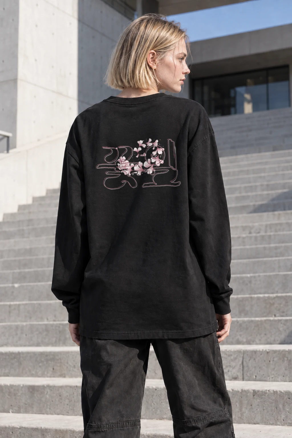 "Floral Script Ornament" Unisex Longsleeve T-shirt | Gildan 2400