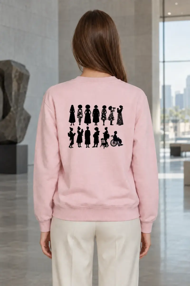 "Floral Silhouette Sisters" Heavy Blend Unisex Crewneck Sweatshirt | Gildan 18000