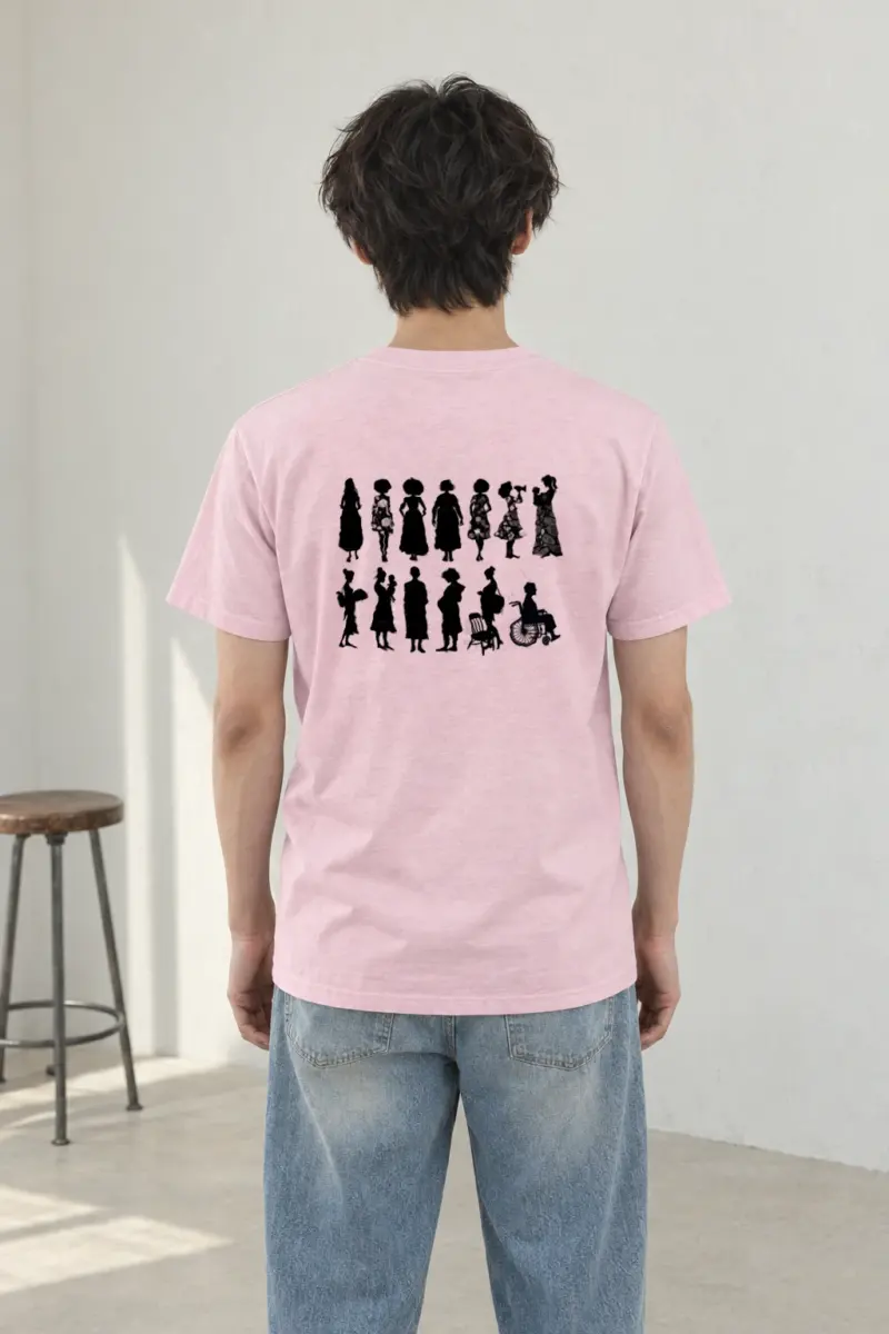 "Floral Sisterhood" Heavyweight Unisex Crewneck T-shirt