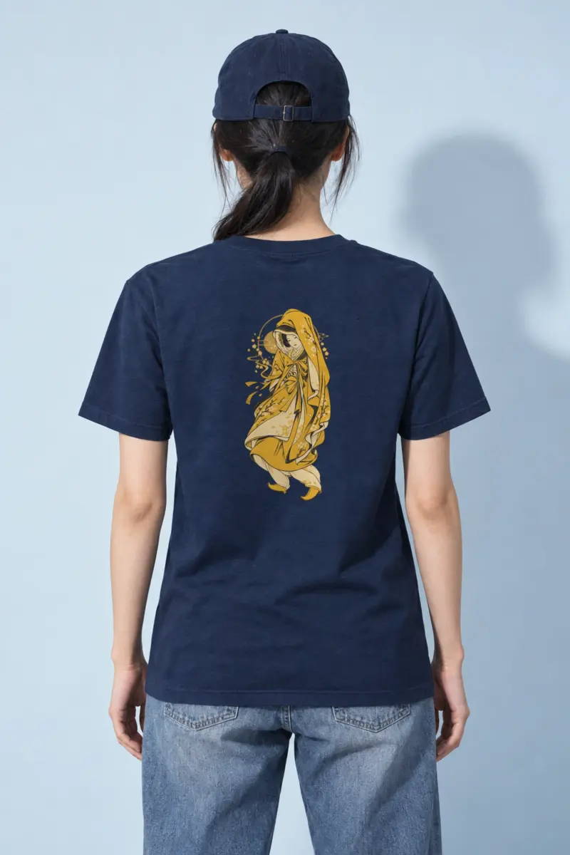 "Floral Veil" Heavyweight Unisex Crewneck T-shirt