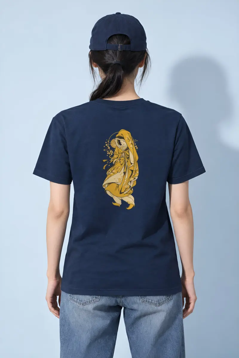 "Floral Veil" Heavyweight Unisex Crewneck T-shirt