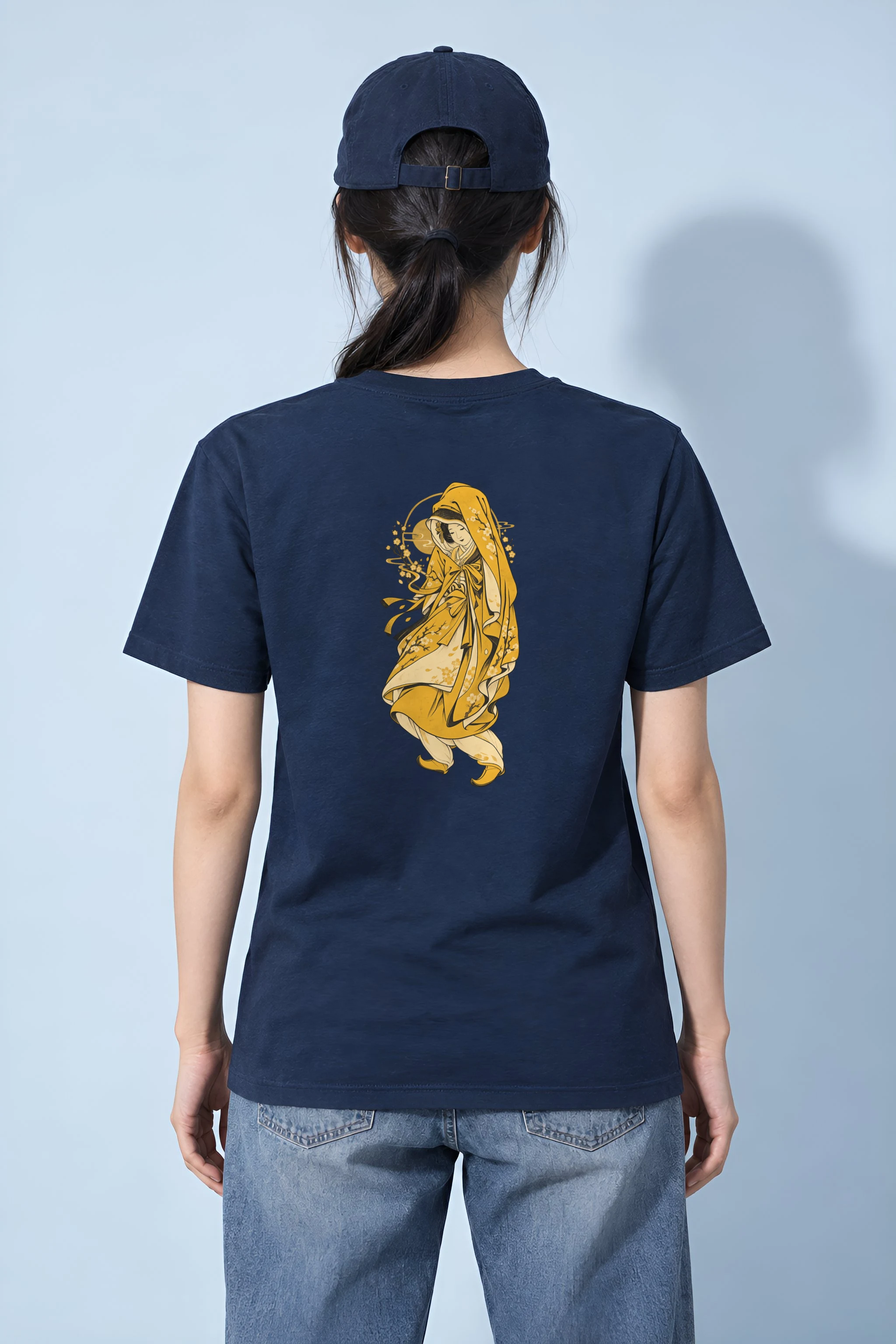"Floral Veil" Heavyweight Unisex Crewneck T-shirt
