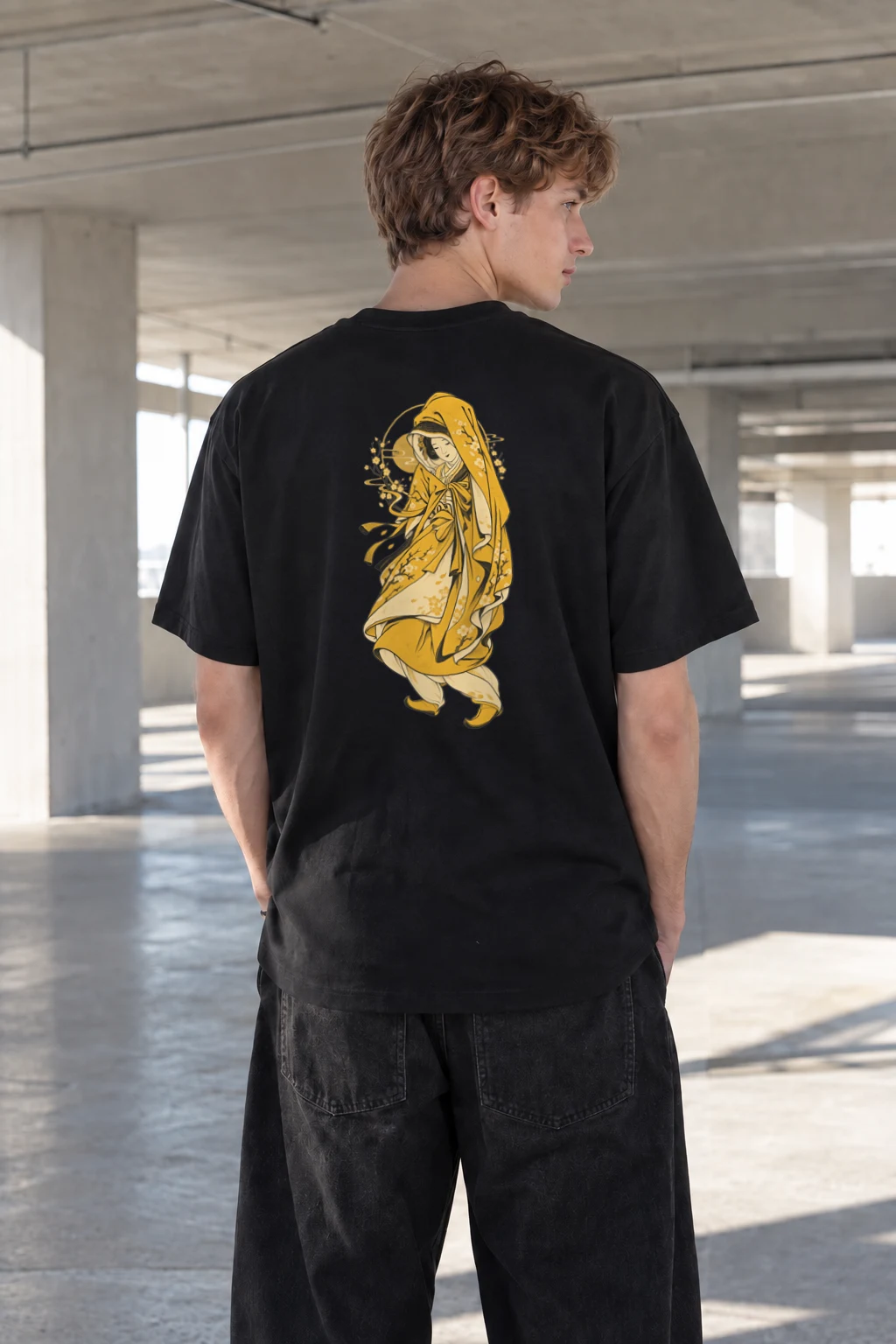 "Floral Veil" Heavyweight Unisex Crewneck T-shirt | Gildan 5000