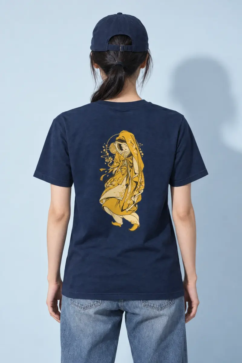 "Floral Veil" Heavyweight Unisex Crewneck T-shirt