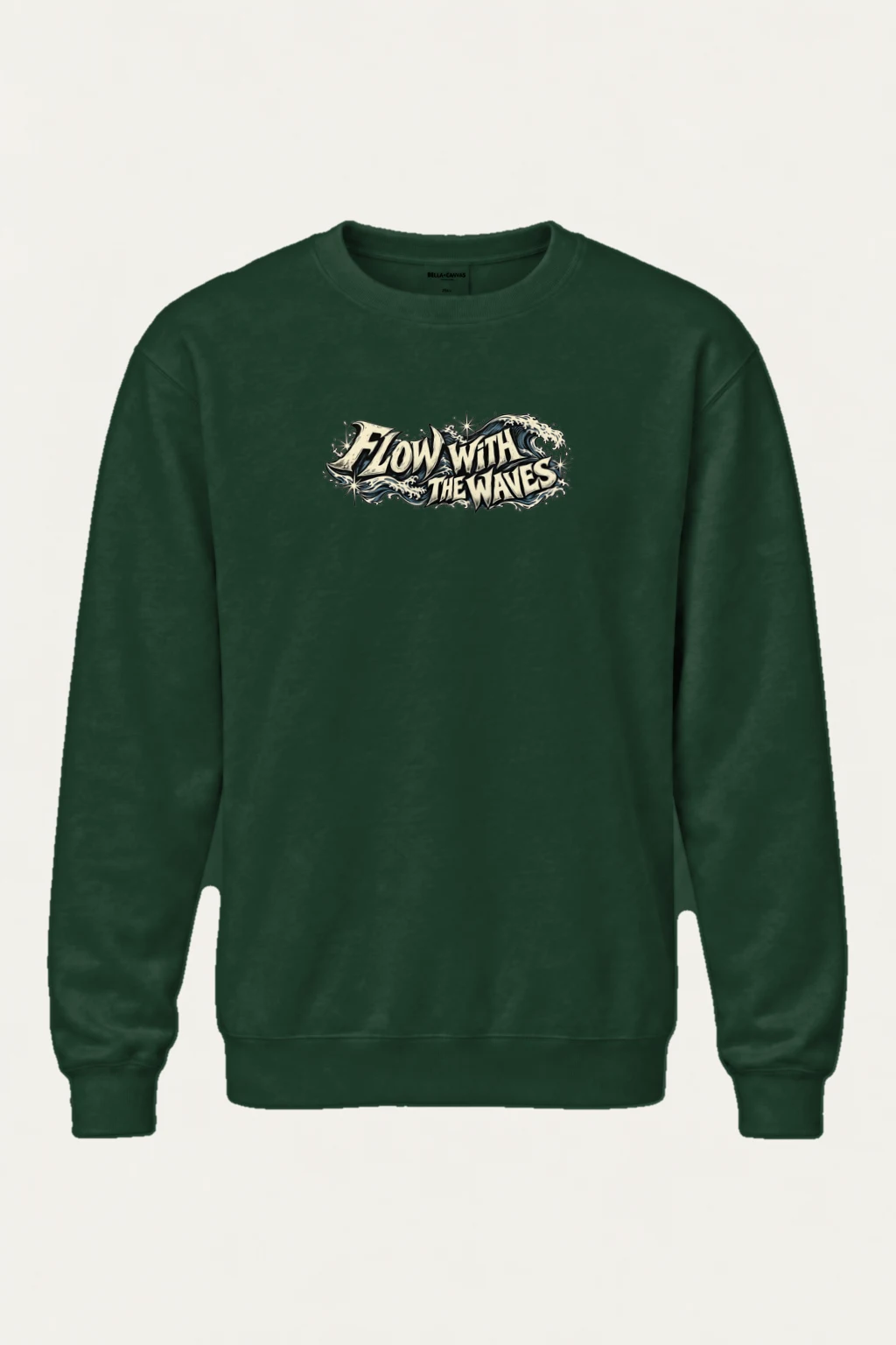 "Flow With The Waves" Heavy Blend Unisex Crewneck Sweatshirt | Gildan 18000
