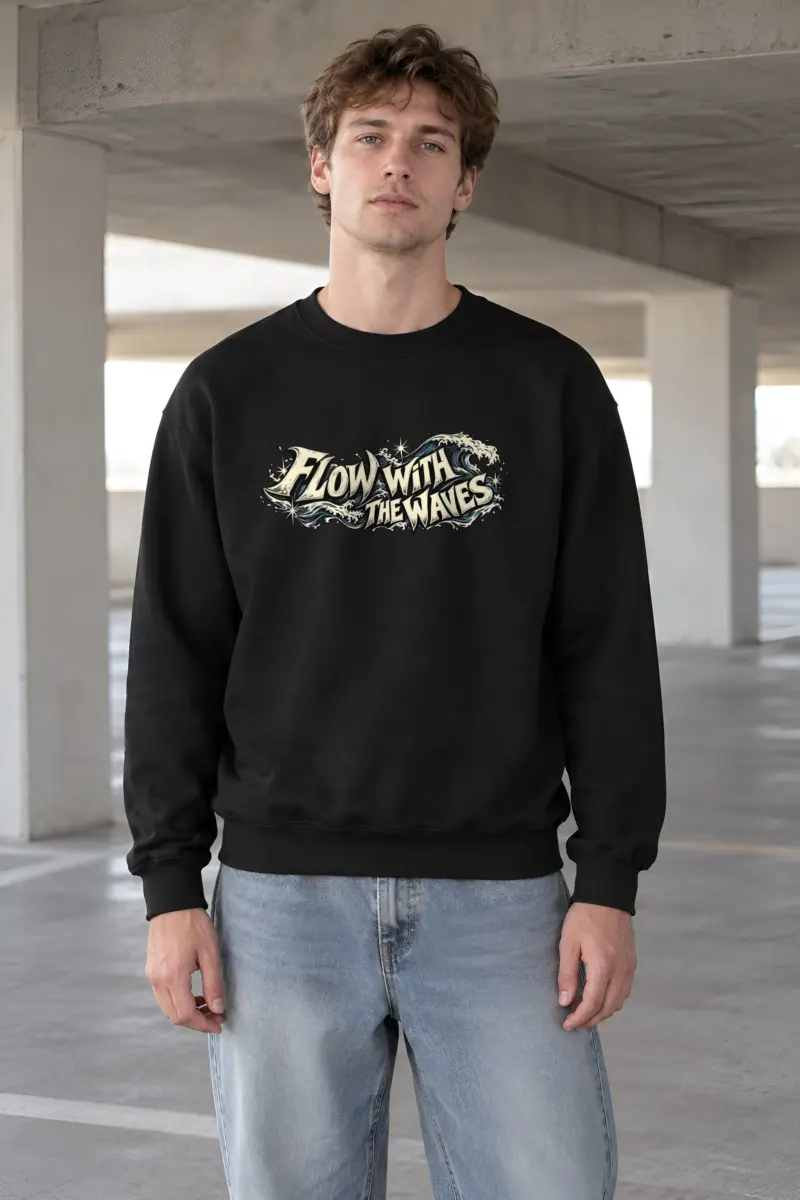 "Flow With The Waves" 1 Crewneck Sweatshirt