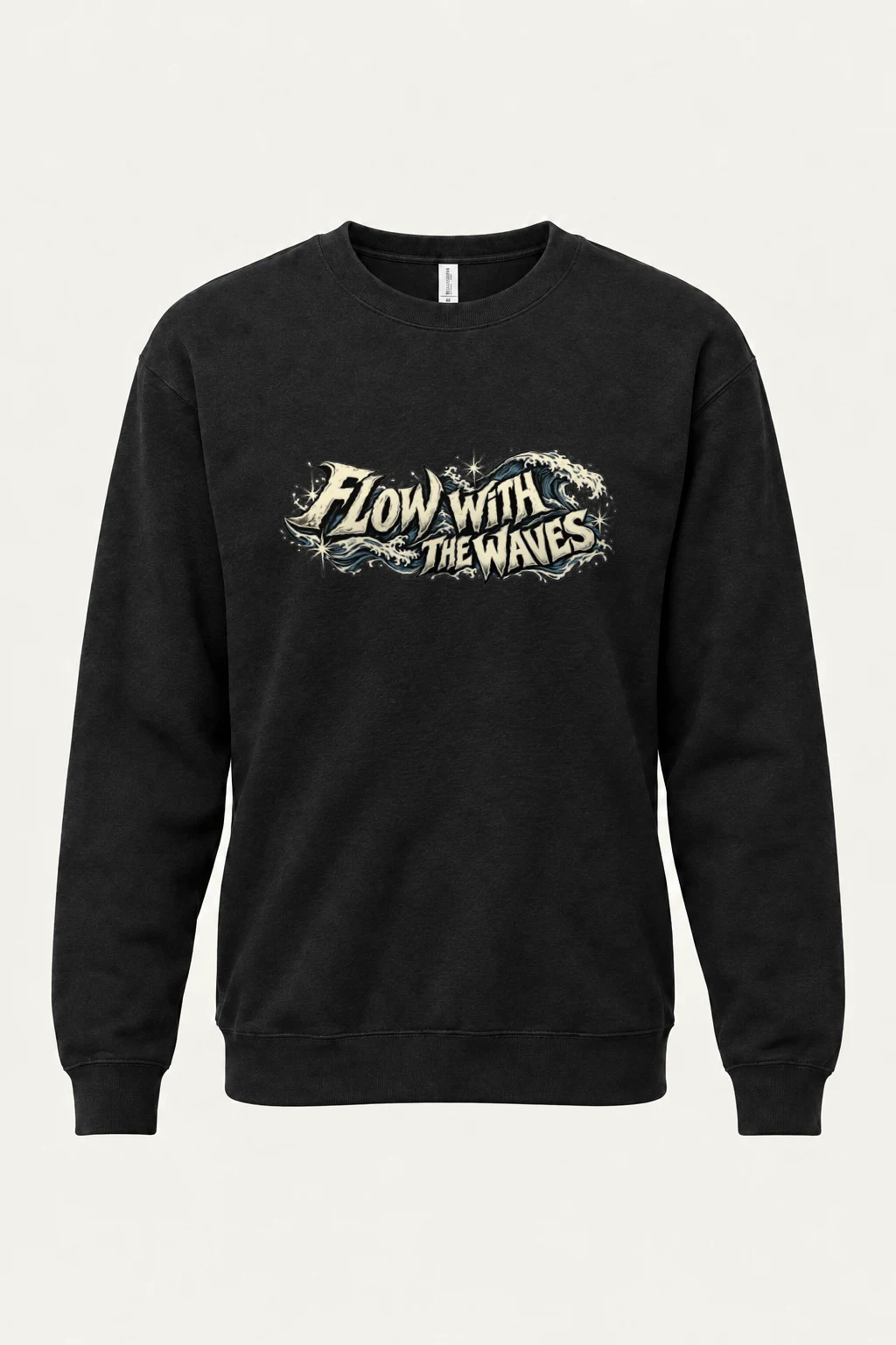"Flow With The Waves" Heavy Blend Unisex Crewneck Sweatshirt | Gildan 18000