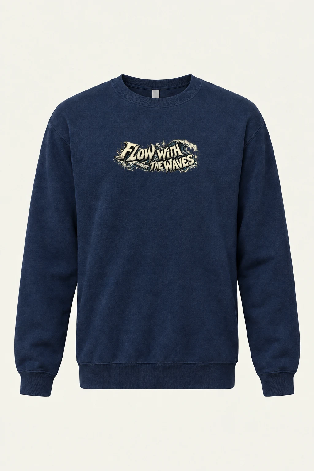 "Flow With The Waves" Heavy Blend Unisex Crewneck Sweatshirt | Gildan 18000