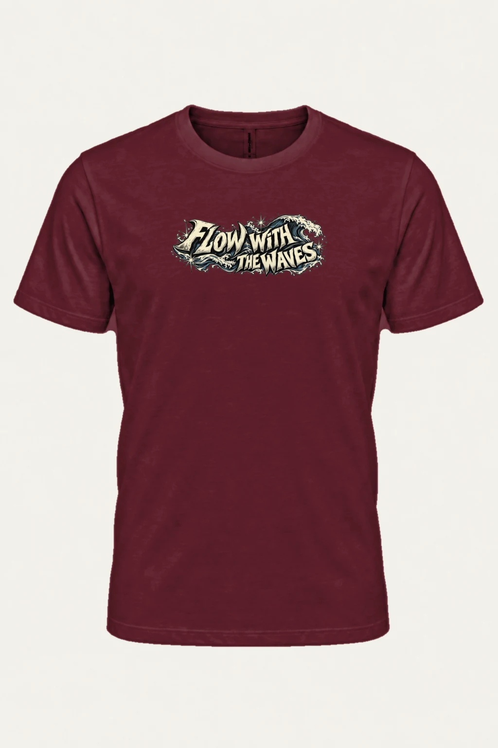 "Flow With The Waves" Heavyweight Unisex Crewneck T-shirt | Gildan 5000