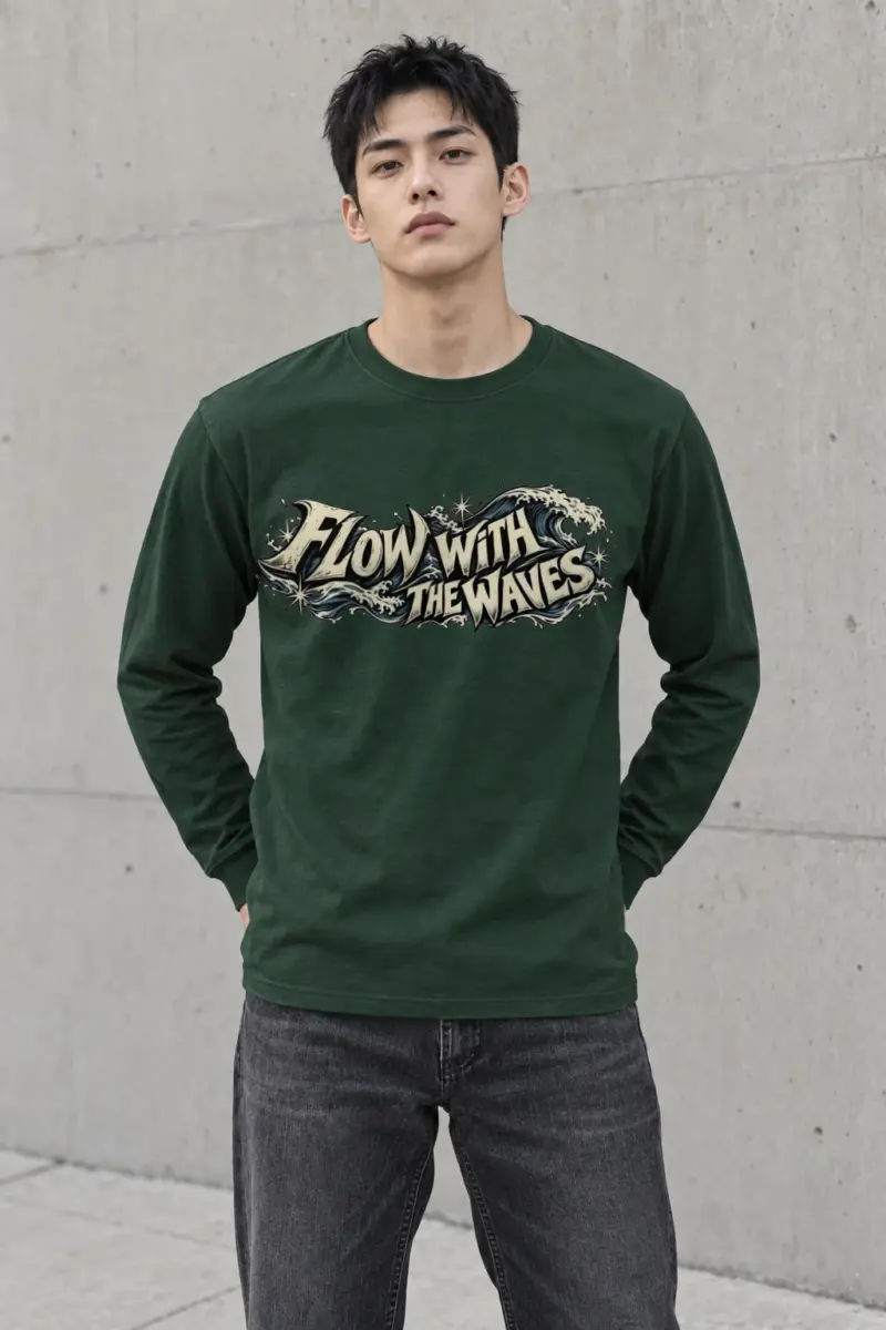 "Flow With The Waves" Unisex Longsleeve T-shirt