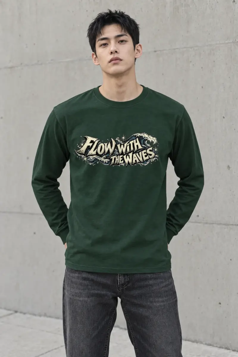 "Flow With The Waves" Unisex Longsleeve T-shirt