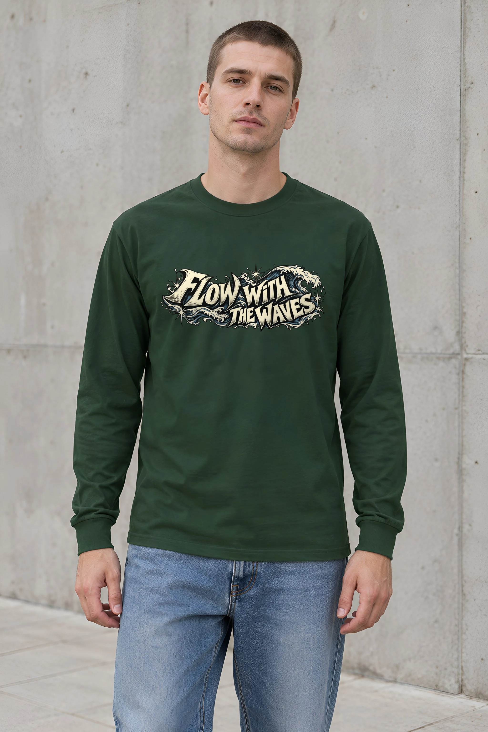 "Flow With The Waves" Unisex Longsleeve T-shirt