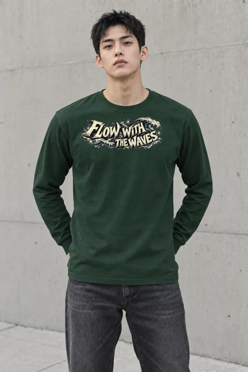 "Flow With The Waves" Unisex Longsleeve T-shirt