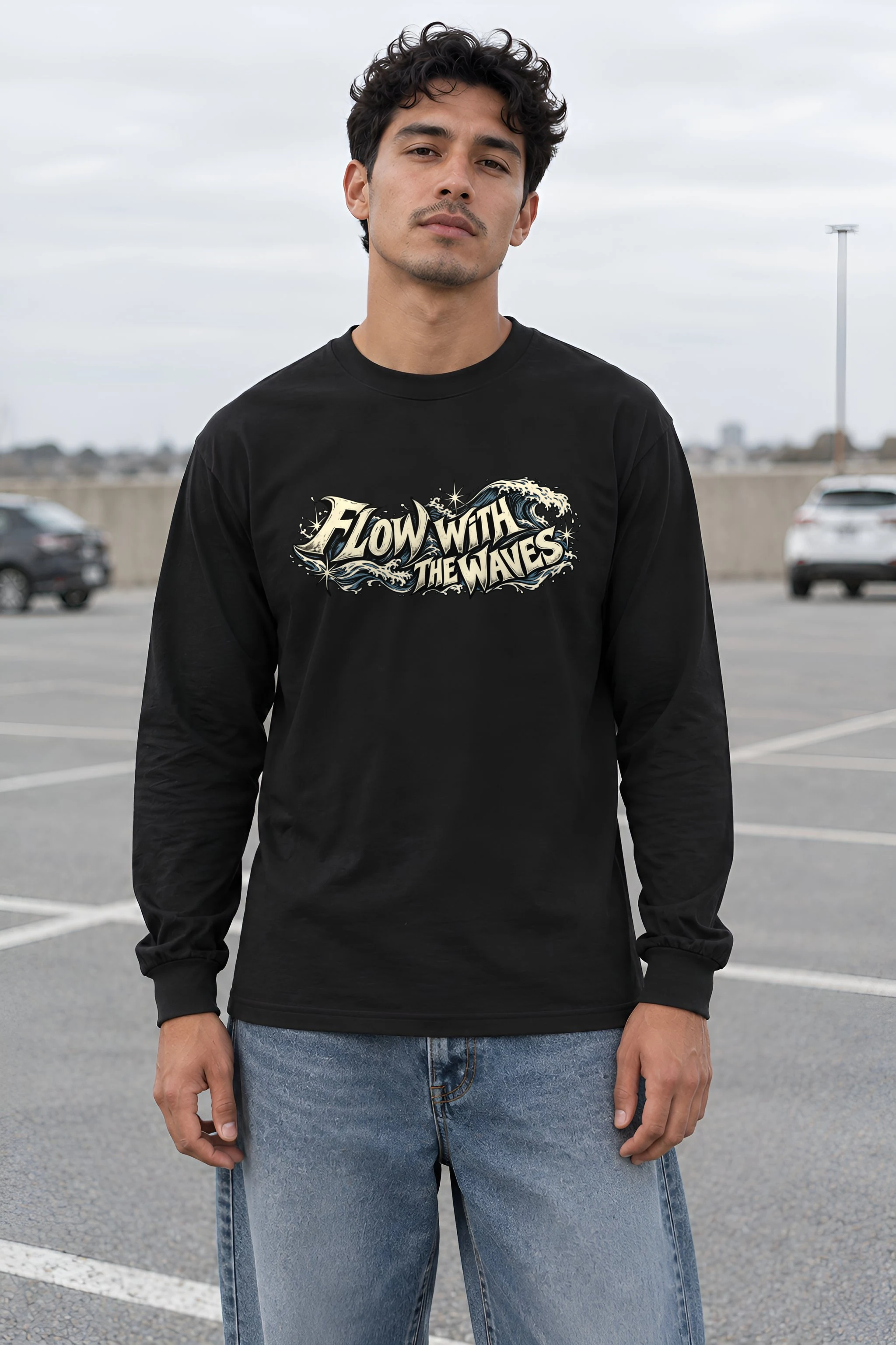 "Flow With The Waves" Unisex Longsleeve T-shirt