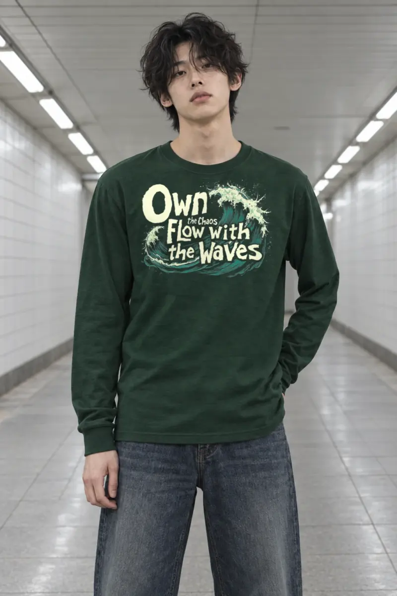 "Flow With Waves" Unisex Longsleeve T-shirt