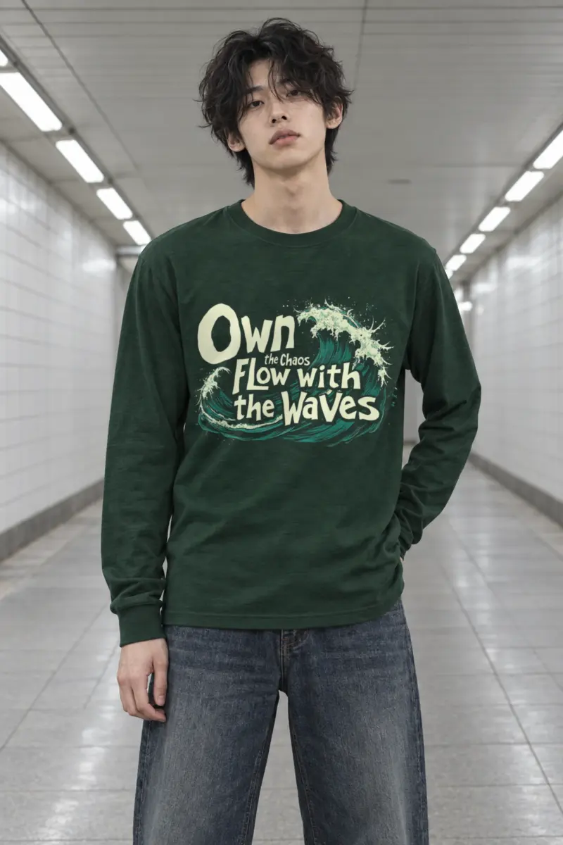 "Flow With Waves" Unisex Longsleeve T-shirt