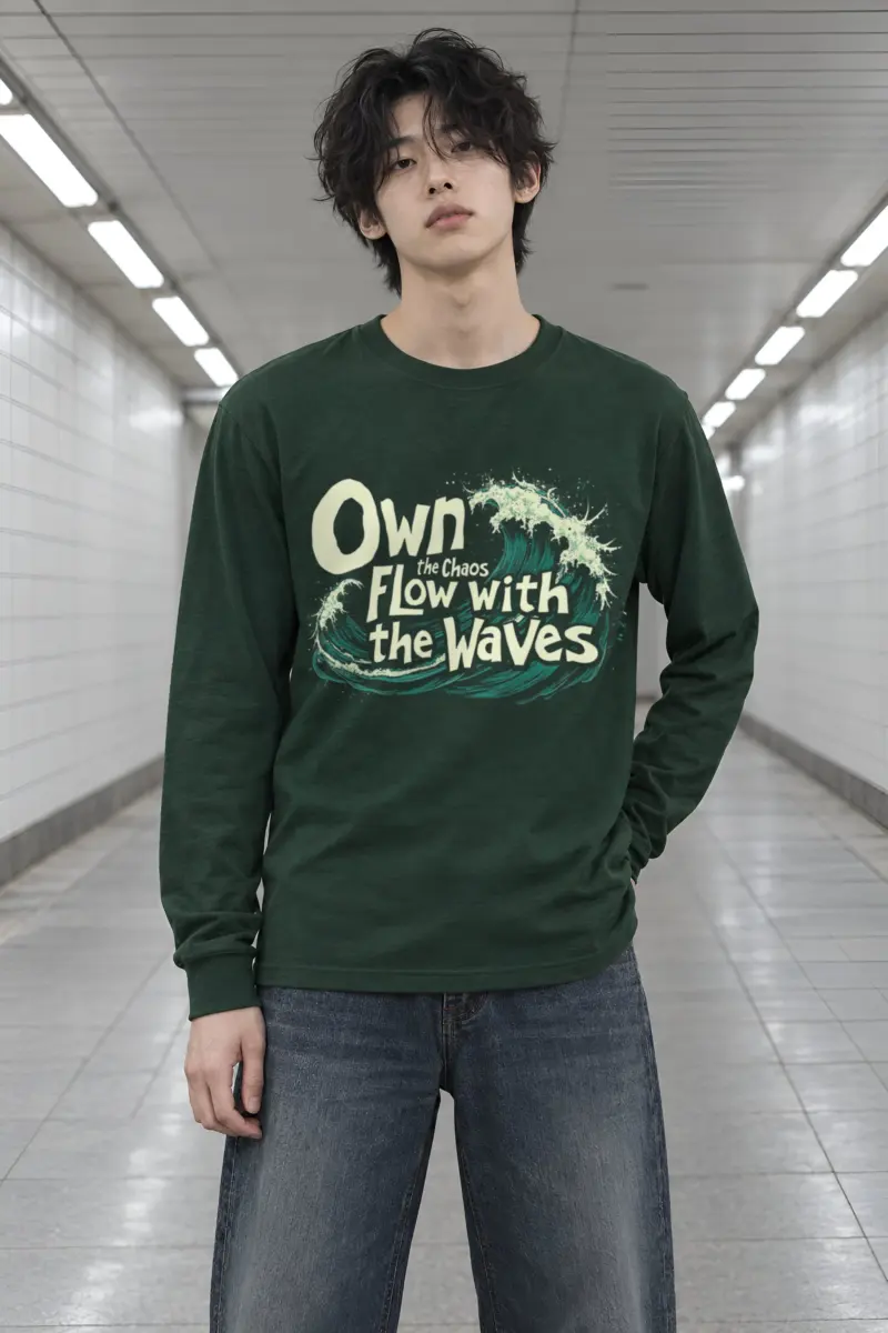 "Flow With Waves" Unisex Longsleeve T-shirt
