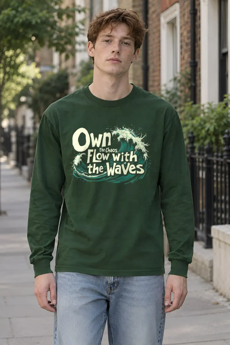 "Flow With Waves" Unisex Longsleeve T-shirt