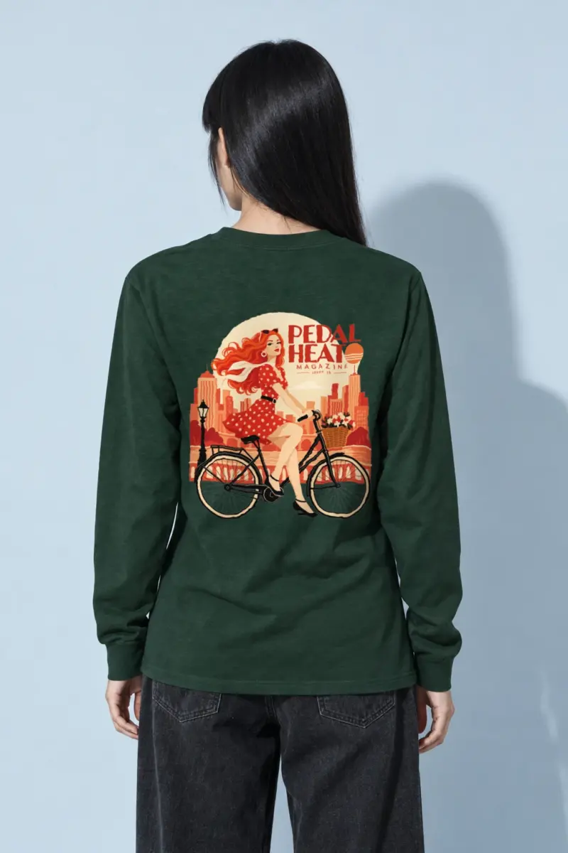 "Flower Basket Cyclist" Unisex Longsleeve T-shirt
