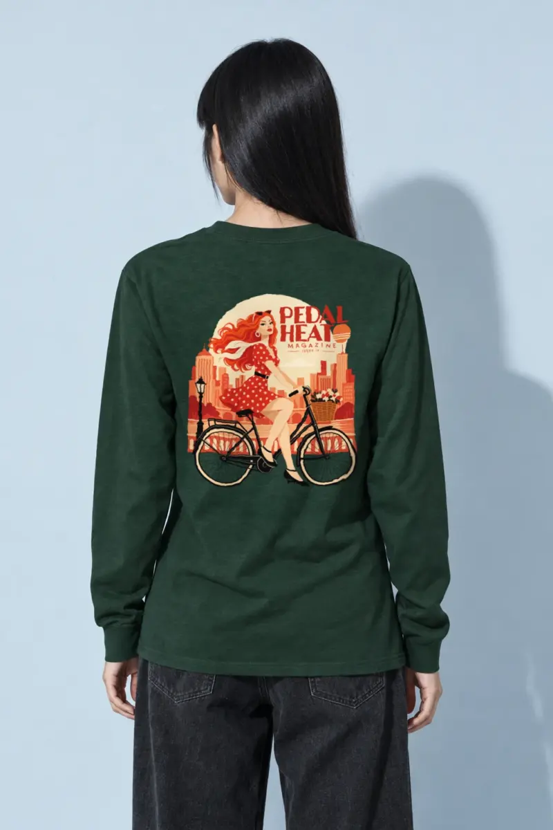 "Flower Basket Cyclist" Unisex Longsleeve T-shirt