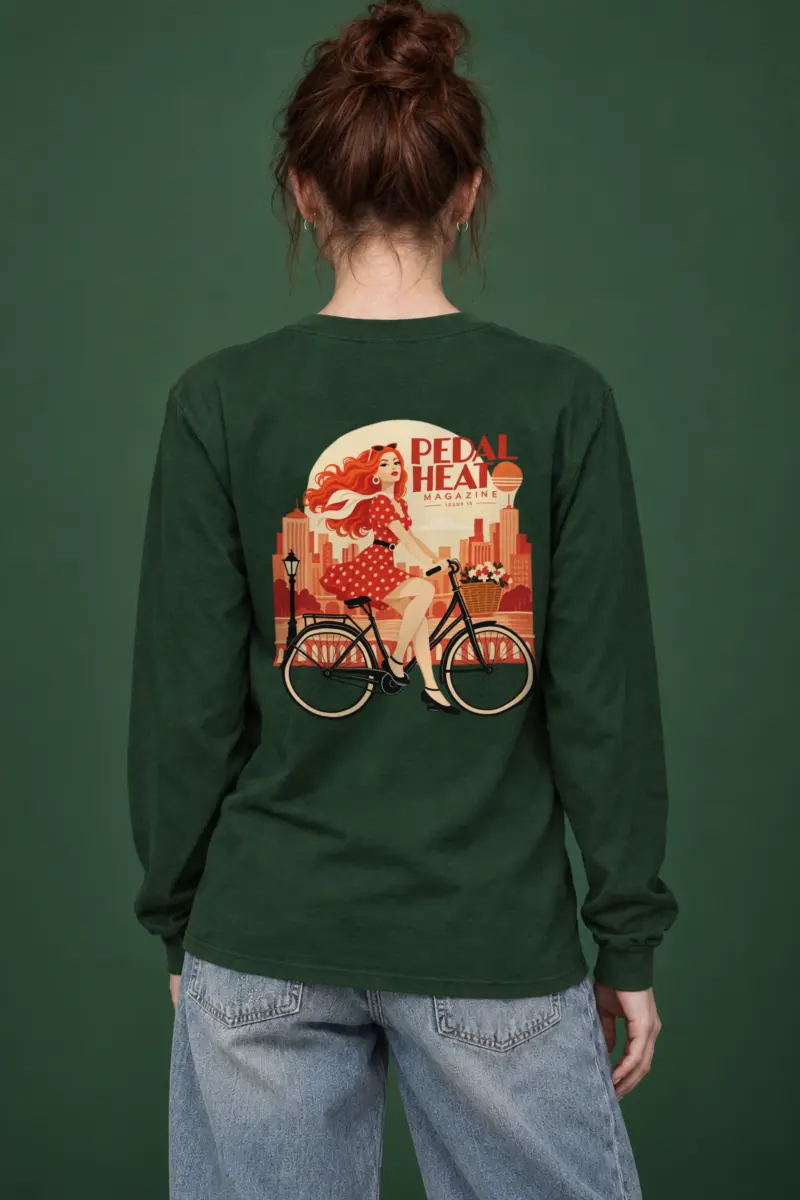 "Flower Basket Cyclist" Unisex Longsleeve T-shirt